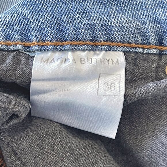 Magda Butrym Nelsonville Frayed Boyfriend Ankle Jeans Size 4 - Picture 10 of 11